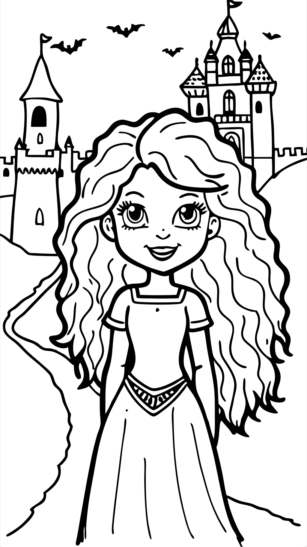 coloriage princesse merida